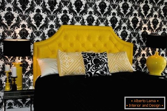 Schlafzimmer Design im klassischen Stil und schwarz