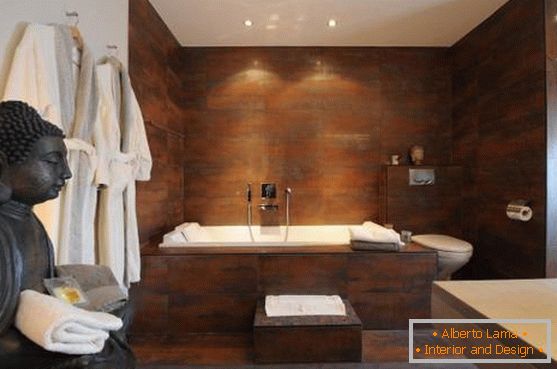 Design eines Badezimmers im asiatischen Stil + Spa
