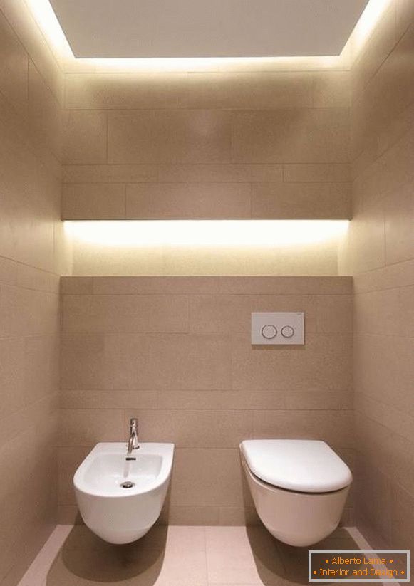 Stilvolles WC-Design mit integrierten Leuchten