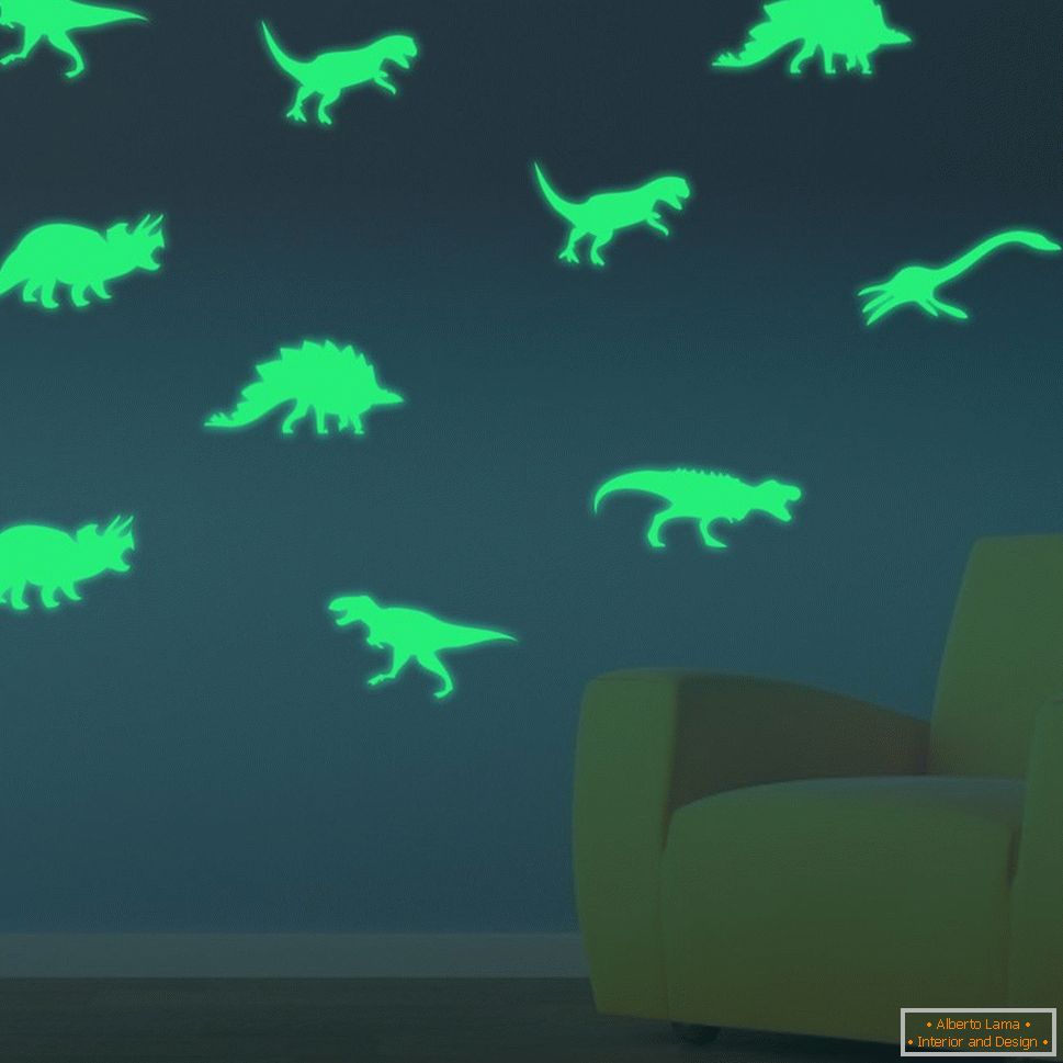Dinosaurier an der Wand