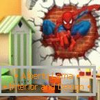 Spiderman an der Wand