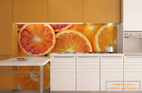Fototapeten im Inneren der Küche - Design mit Früchten