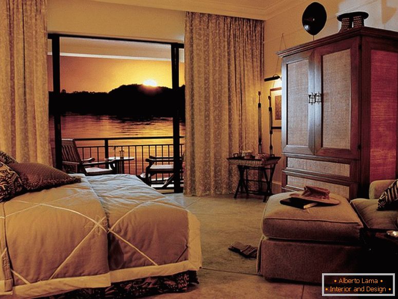 Schlafzimmer im afrikanischen Stil