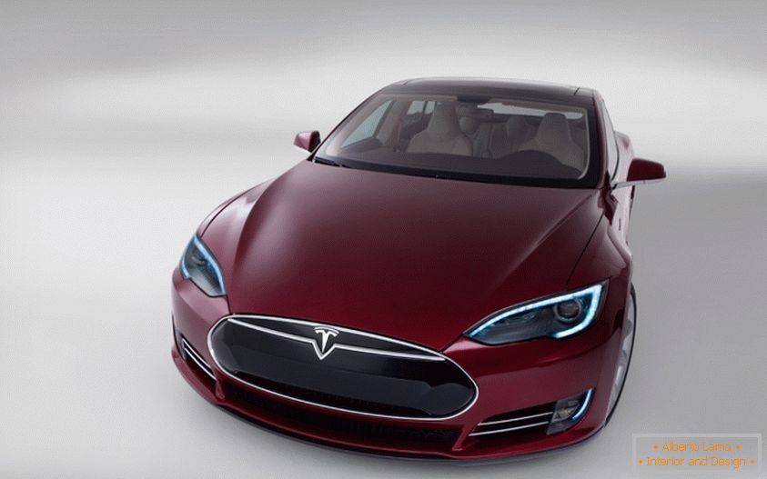 Elektroauto Tesla S silver