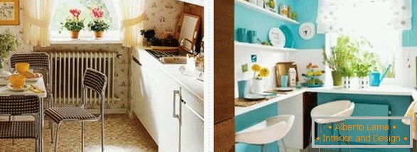 Beispiele für das Layout von kleinen Küchen