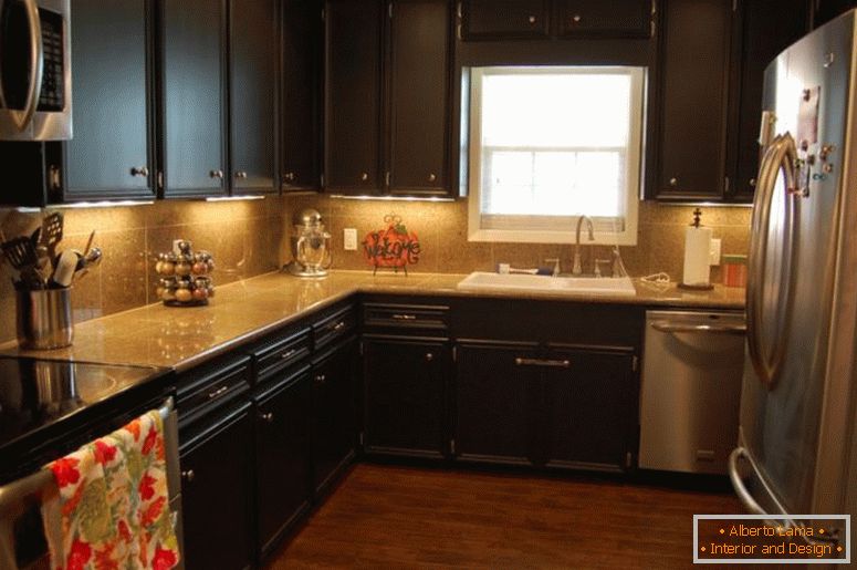 Schwarz-Küche-Kabinett-Luxus-Küche-gorgeous-schwarz-lackiert-Küche-Schränke-Design-Malerei