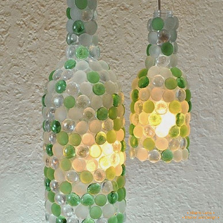 Lampe aus Flaschen