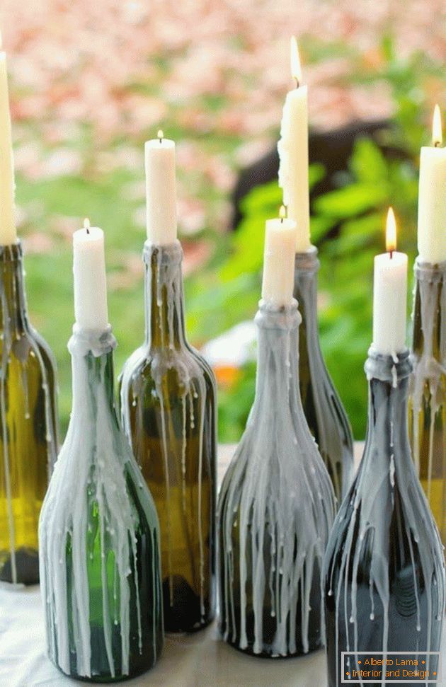 Kerzenhalter aus Flaschen