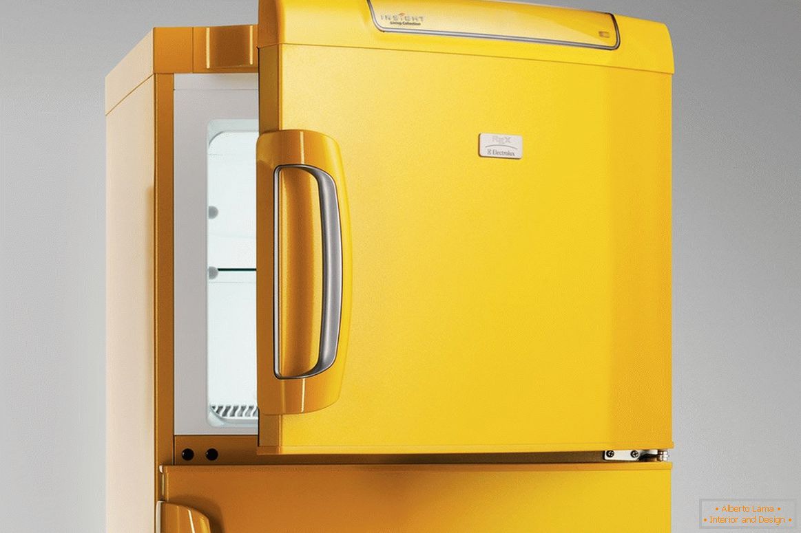 Gelber Kühlschrank