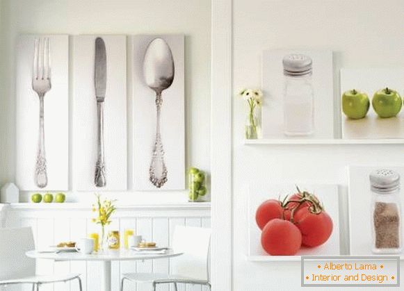 Schöne Wanddekoration für Küche