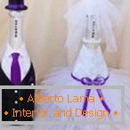 Flaschen in Form einer Braut und eines Bräutigams
