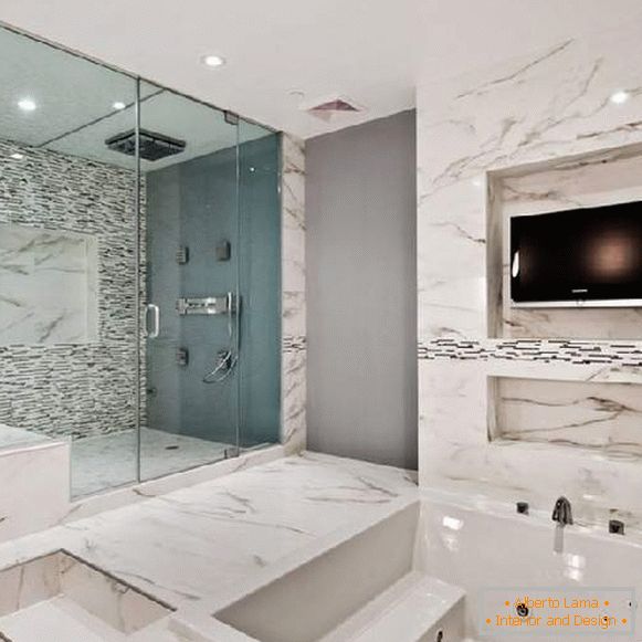 Design von großen modernen Badezimmern, Foto 24