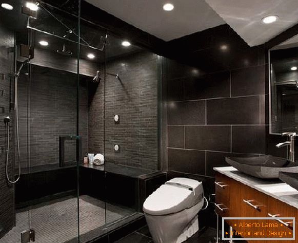 Design des großen Badezimmers mit Dusche, Foto 6