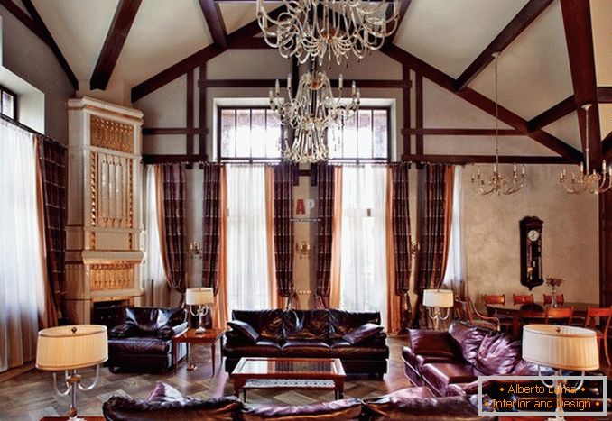 Klassischer Stil интерьера для гостиной дома