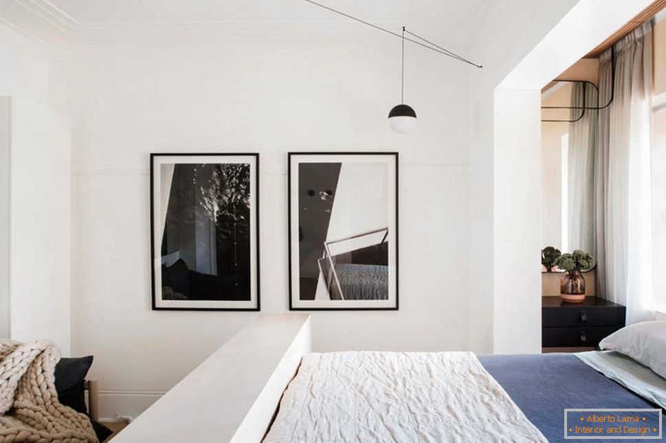 Innenarchitektur einer kleinen Wohnung in Sydney - спинка-подставка