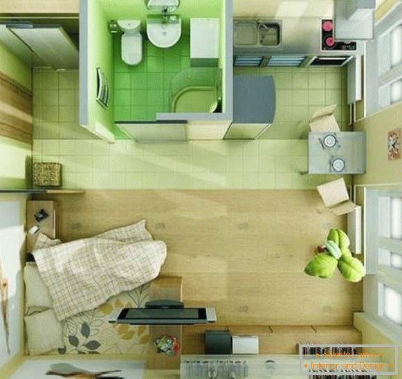 Entwurf einer Einzimmerwohnung, Foto 28