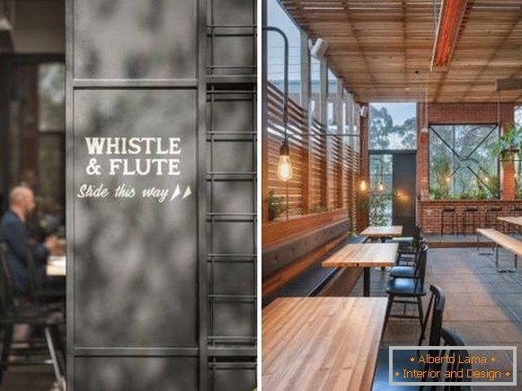 Design eines modernen Cafe Whistle Flute