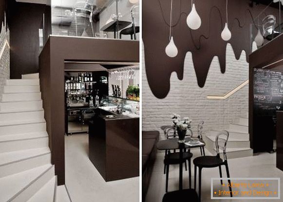 Café Bar im modernen Design Schokoriegel