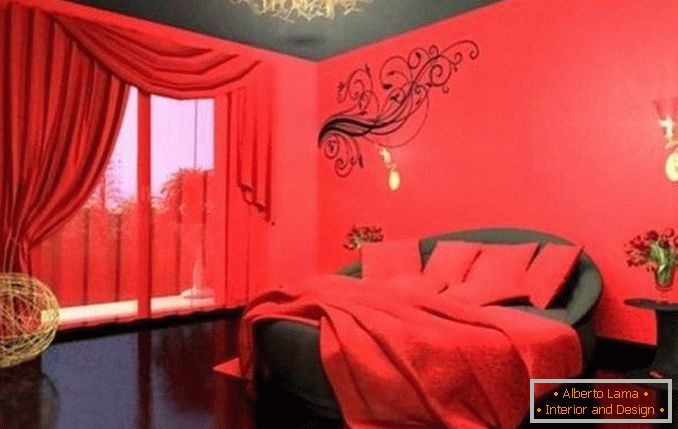 schwarz-rotes Schlafzimmer Design, Foto 19