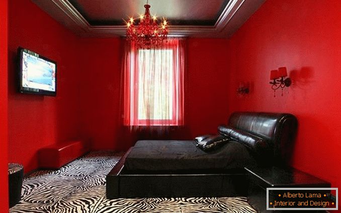 schwarz und rot Schlafzimmer Design, Foto 20