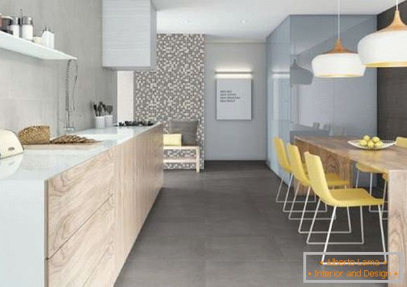 Moderne Küche in einem privaten Haus - mutiges Designfoto
