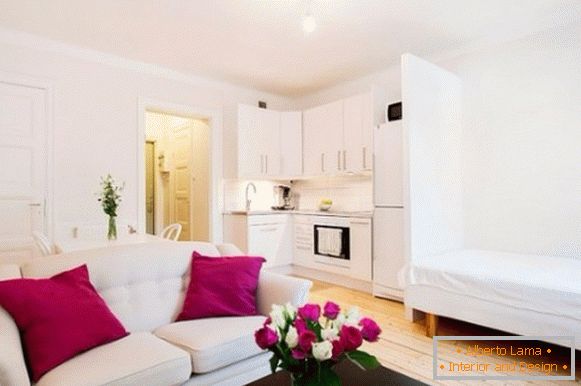 Schönes Design-Studio-Apartment 30 qm in weißer Farbe