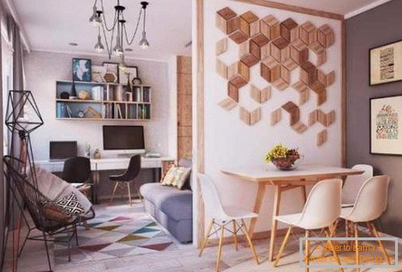 Design-Studio-Wohnung 40 qm im skandinavischen Stil