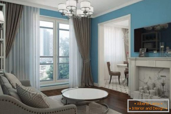 Luxuriöses klassisches Design-Studio-Apartment 40 m² - Foto des Wohnzimmers