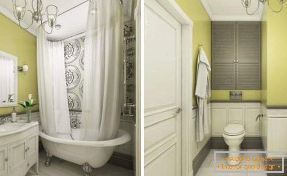 Ideen für die Gestaltung von Studio-Apartments 40 qm - Foto eines Badezimmers im klassischen Stil