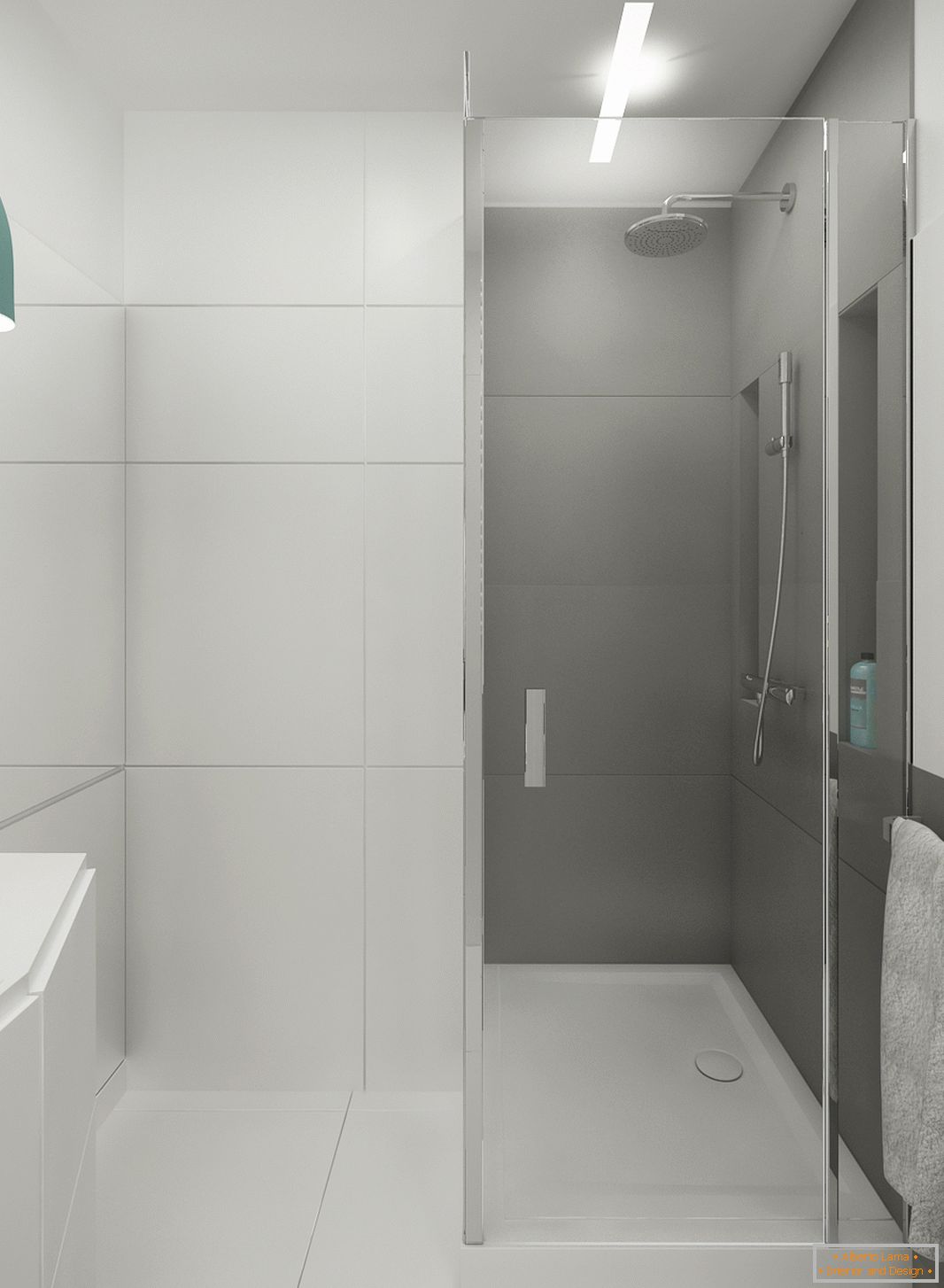 Badezimmer in weißer Farbe