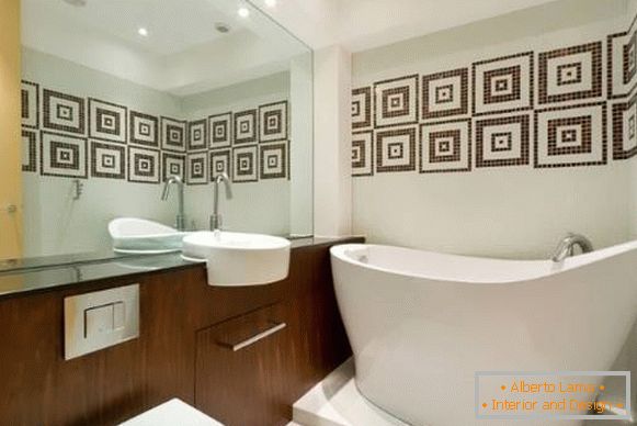 Design eines kombinierten Badezimmers im Stil von Luxus