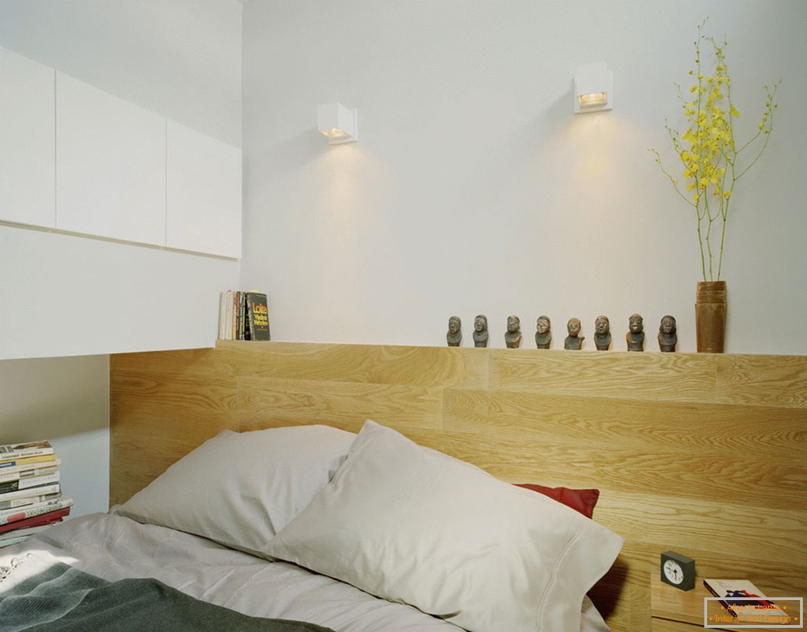 Schlafzimmer eines kleinen Studio-Apartments in New York