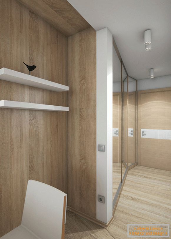 Design einer kleinen Studio-Wohnung 25 кв м 