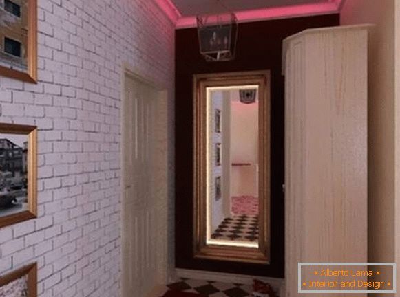 Loft Design einer kleinen Wohnung in Chruschtschow - Innenraum des Flurs