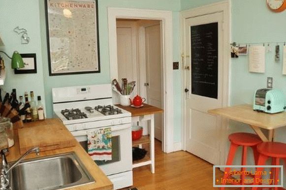 Modische kleine Küchen 2016 - Fotos im Retro-Vintage-Stil