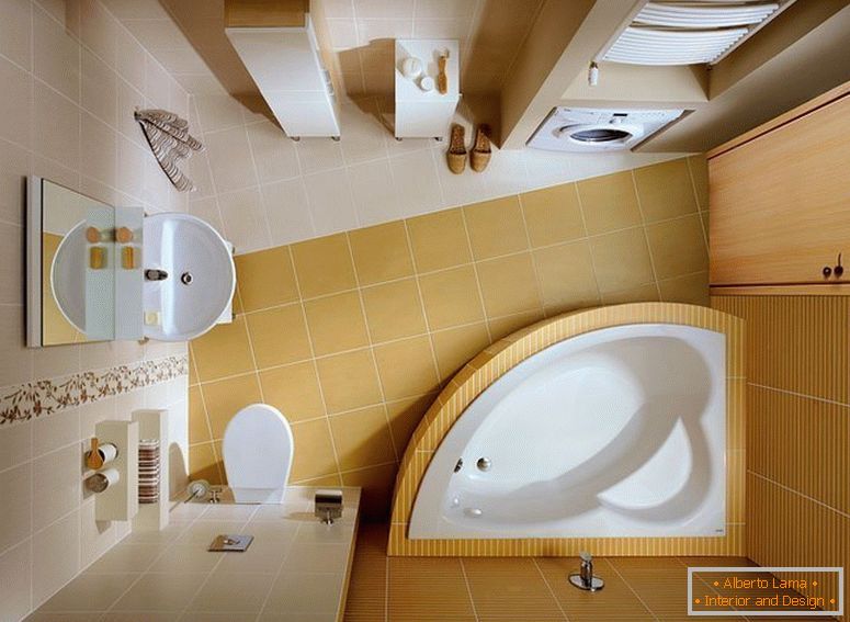 Die Anordnung eines kleinen Badezimmers in Chruschtschow