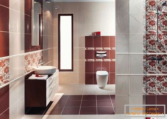 Design von Fliesen in der Toilette, Foto 16