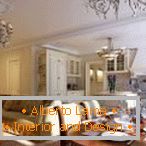 Luxuriöse Küche-Wohnzimmer