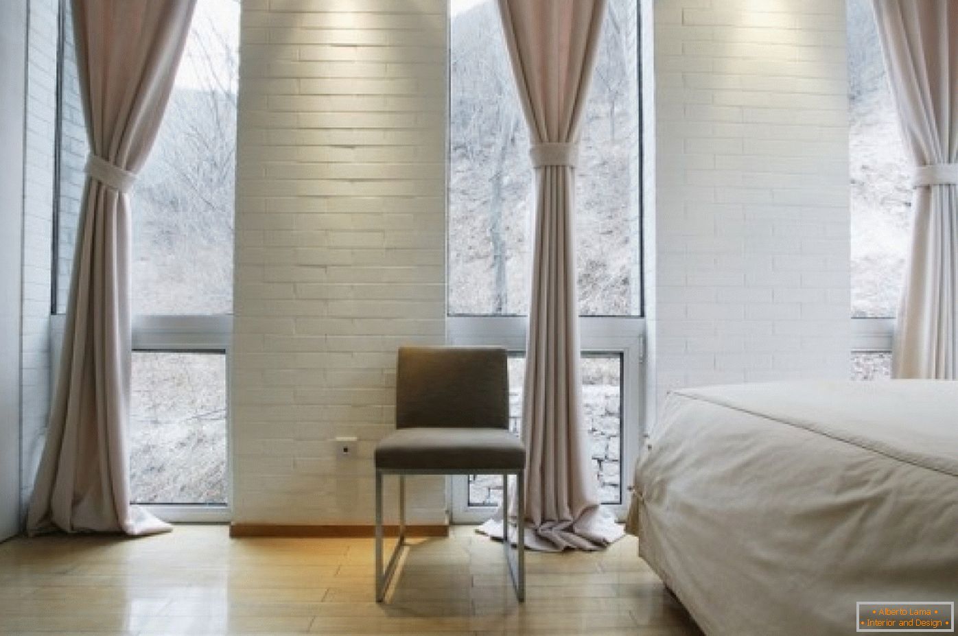 Schlafzimmer Design in weißen Farben