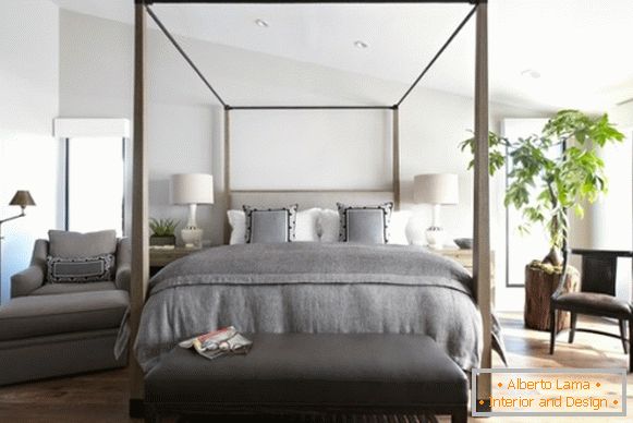 Einfaches Schlafzimmer Design im Öko-Stil