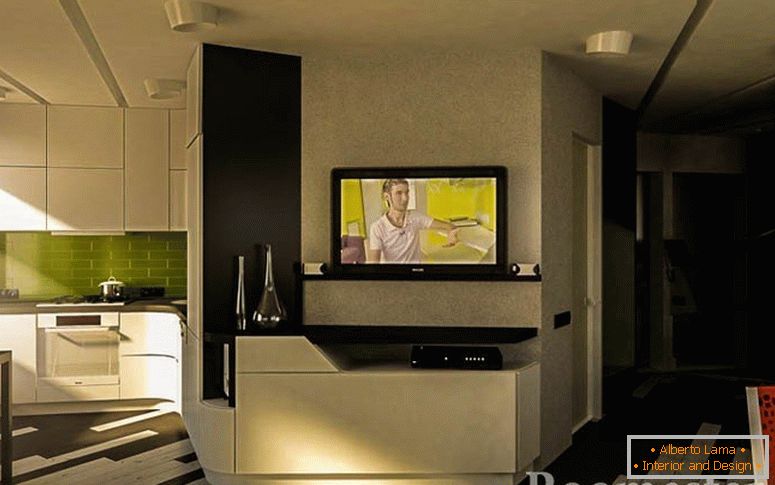 Fernseher an der Wand im Zimmer