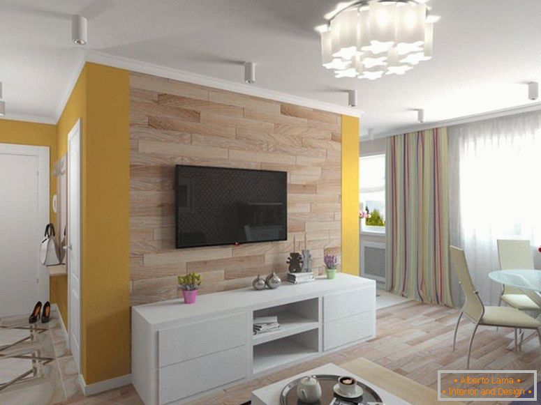 Dekoration eines Zimmers mit einer Holzdekoration