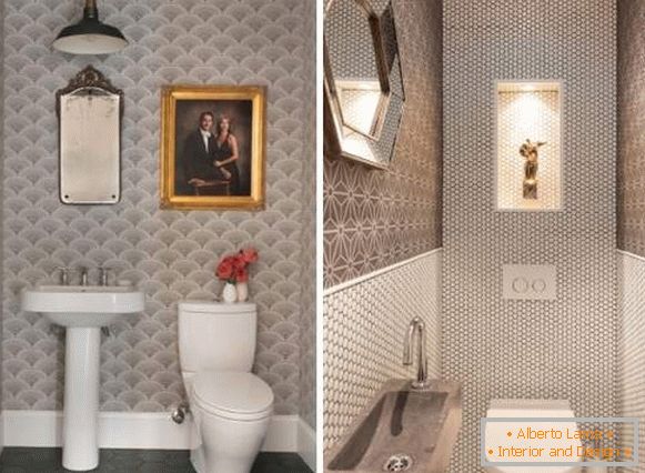 Grauer Toilettenentwurf - moderne Ideen des Fotos von 2017