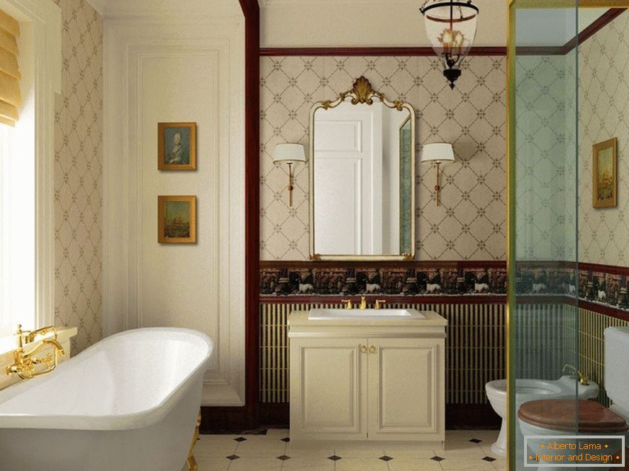 Badezimmer im barocken Stil