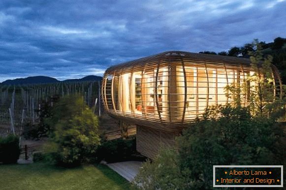 Ungewöhnliche Holzhäuser im High-Tech-Stil