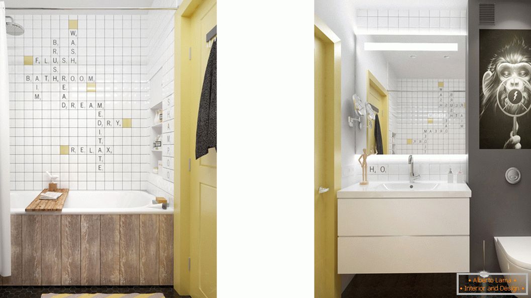 Design eines Badezimmers in einer kleinen Wohnung in Moskau