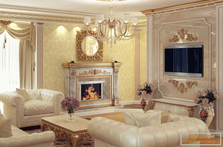 Foto-Interieur-Wohnzimmer-im-klassischen Stil