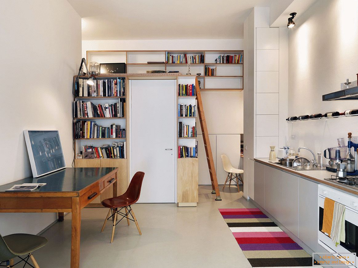 Die Idee des Kücheninnenraums für kleine Wohnungen