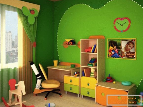 Innenraum eines Kinderzimmers für ein Mädchen 3 лет фото