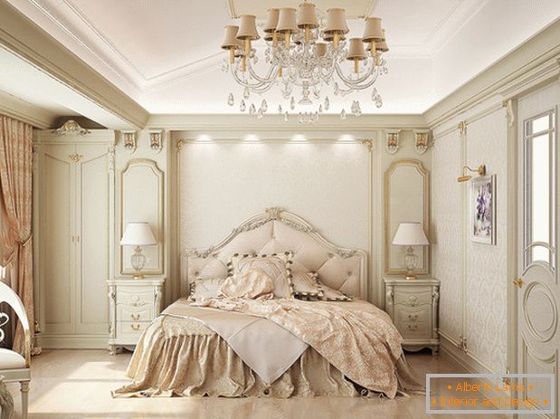 Schlafzimmer in einem klassischen Foto